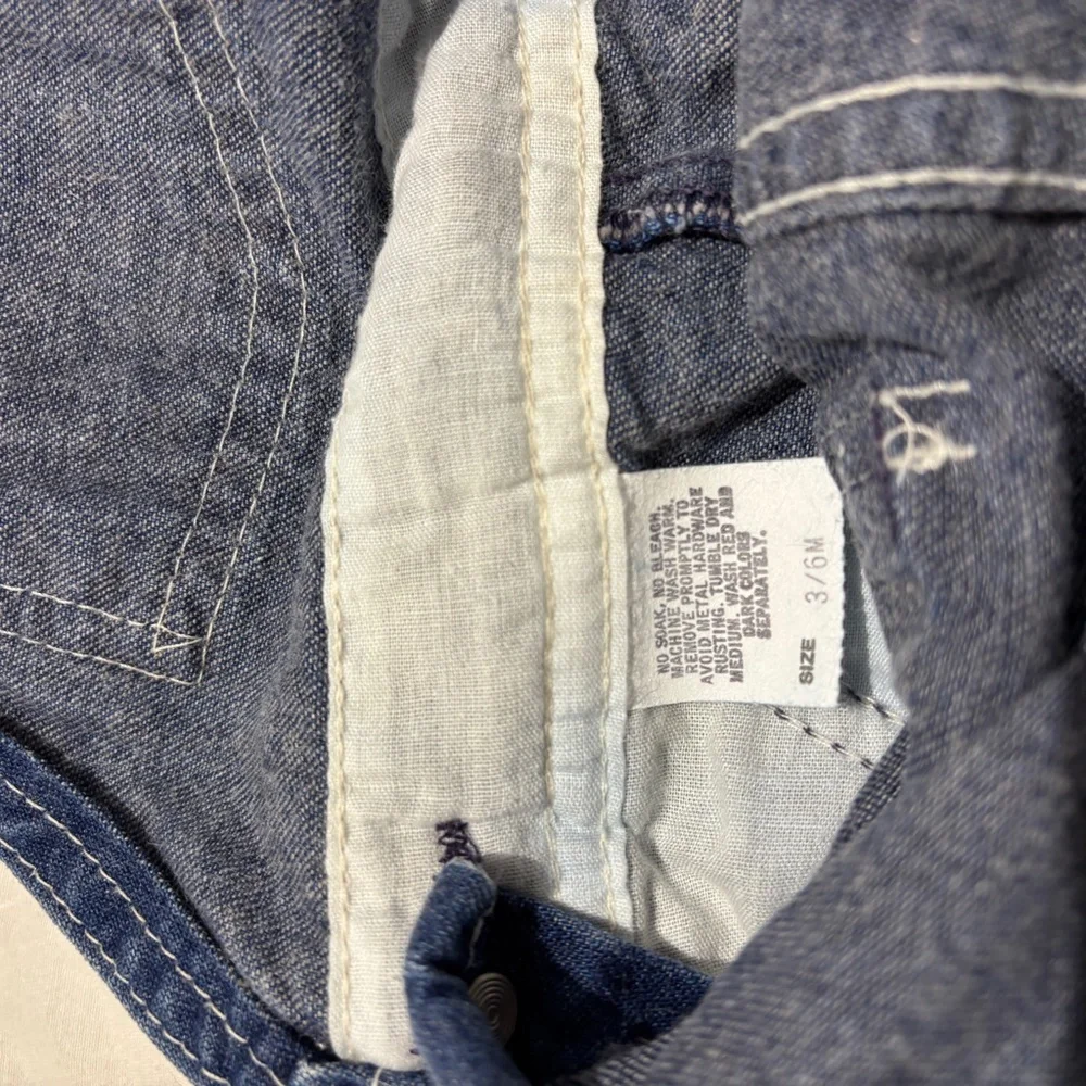 Vintage Oshkosh B'Gosh Infant Baby‎ Denim Overalls Size 3-6 Months Made in USA
